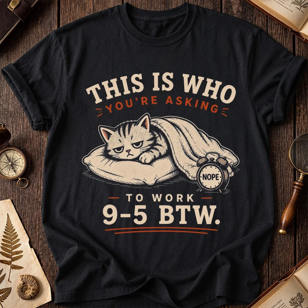 9-5 Nope Cat T-Shirt product image 1