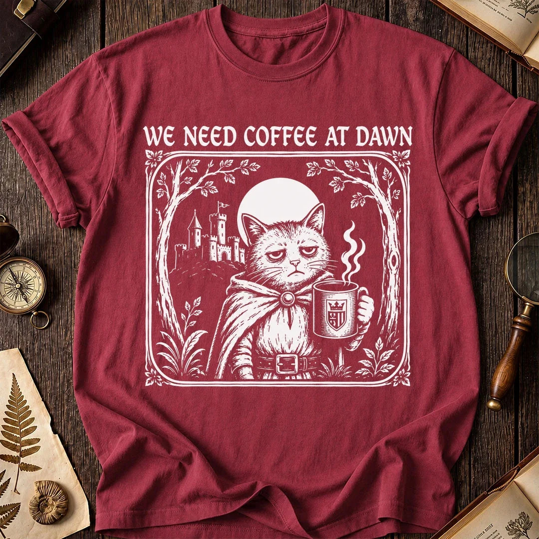 Coffee at Dawn Cat T-Shirt product image 5