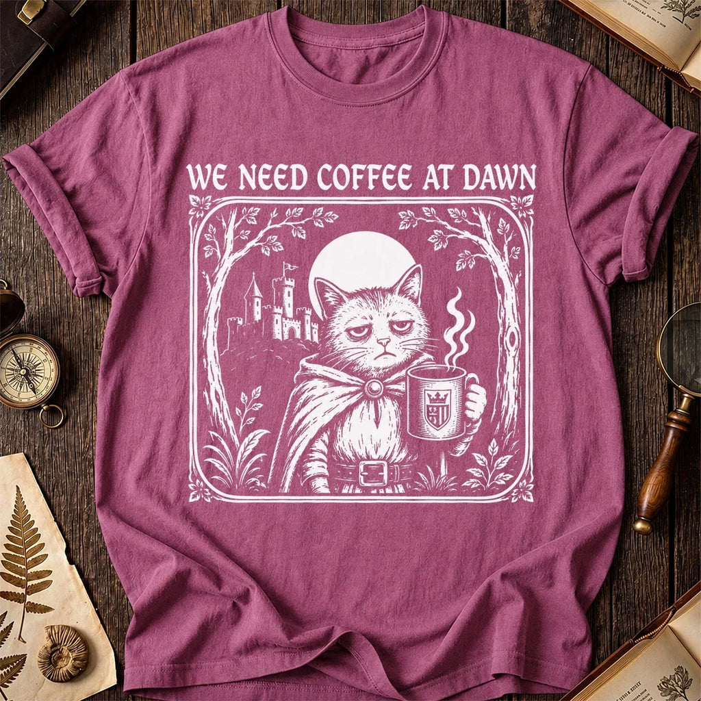 Coffee at Dawn Cat T-Shirt product image 3