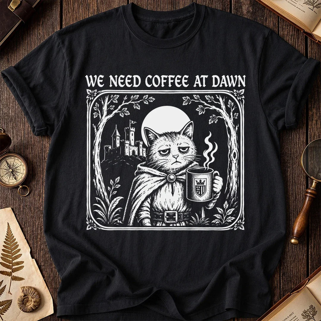 Coffee at Dawn Cat T-Shirt product image 2