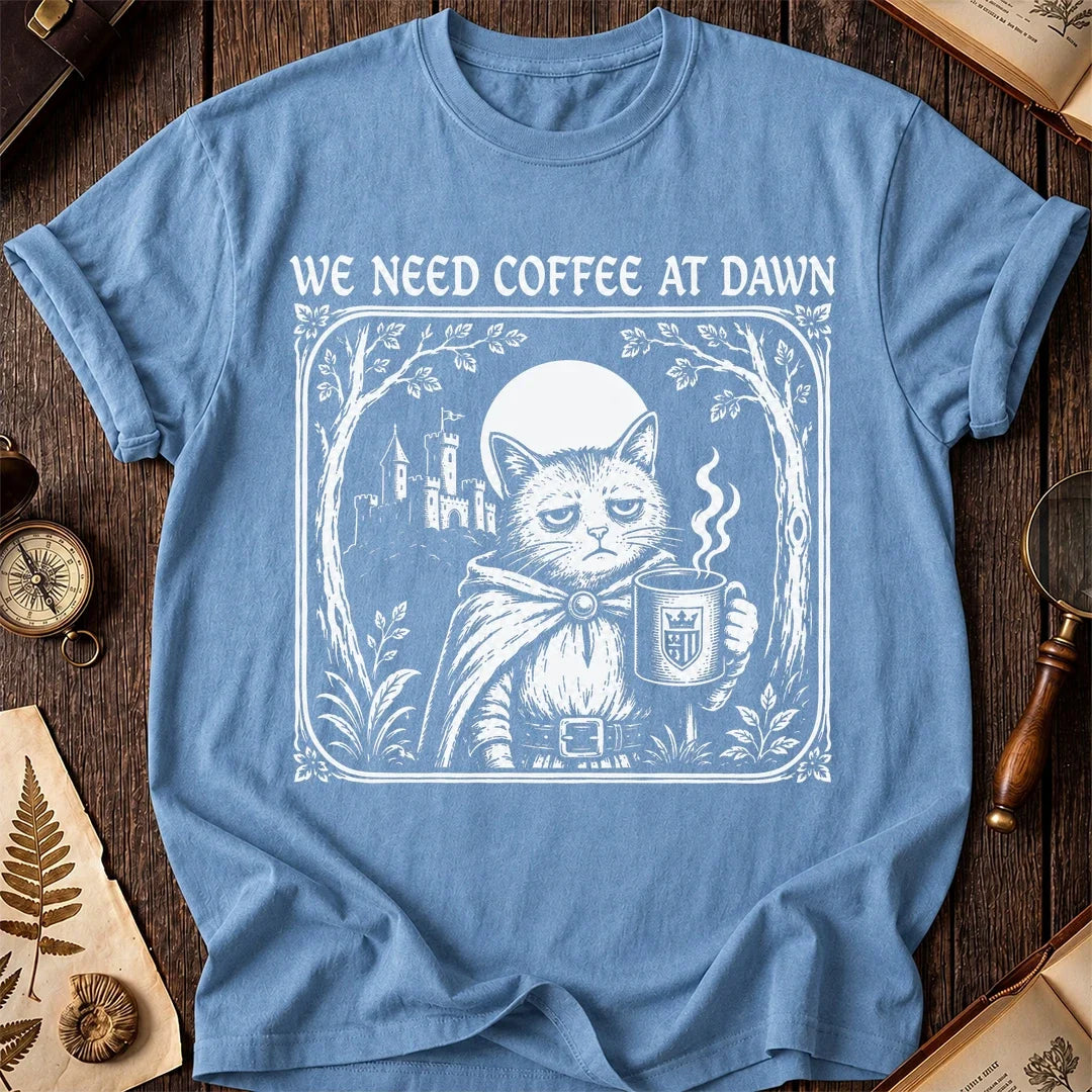 Coffee at Dawn Cat T-Shirt product image 4