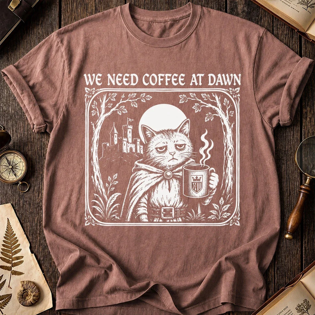 Coffee at Dawn Cat T-Shirt product image 8