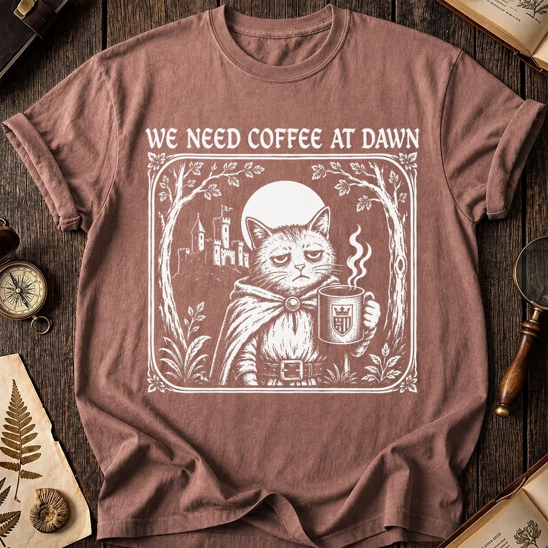 Coffee at Dawn Cat T-Shirt product image 8