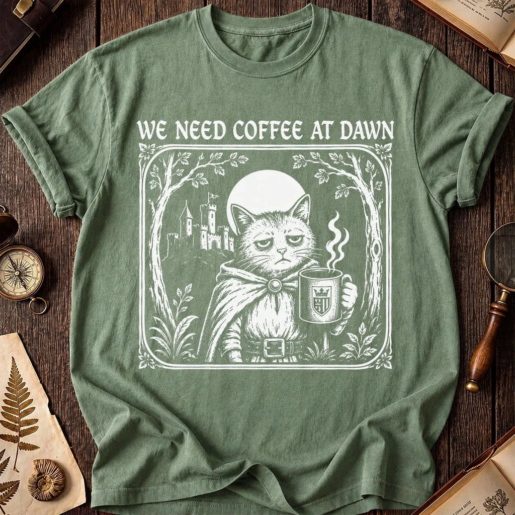 Coffee at Dawn Cat T-Shirt product image 1