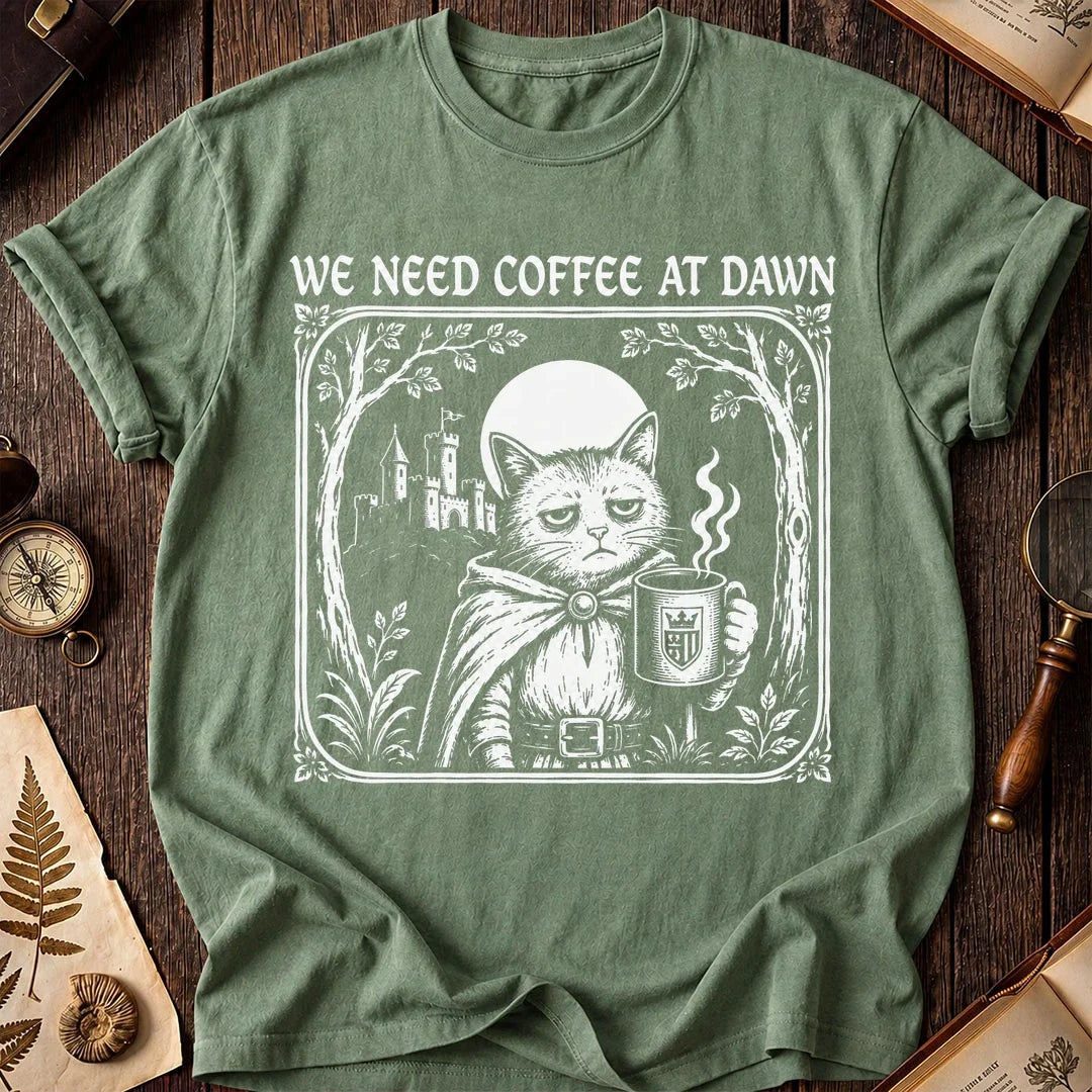 Coffee at Dawn Cat T-Shirt product image 1