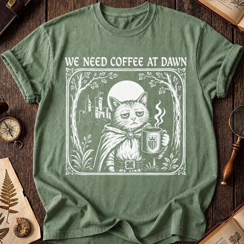 Coffee at Dawn Cat T-Shirt product image 1