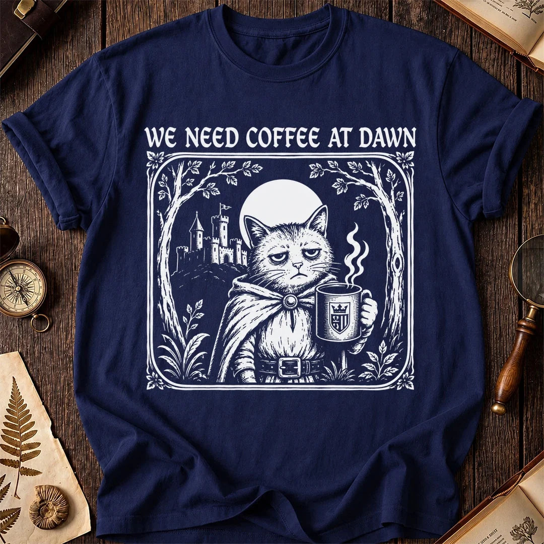 Coffee at Dawn Cat T-Shirt product image 7