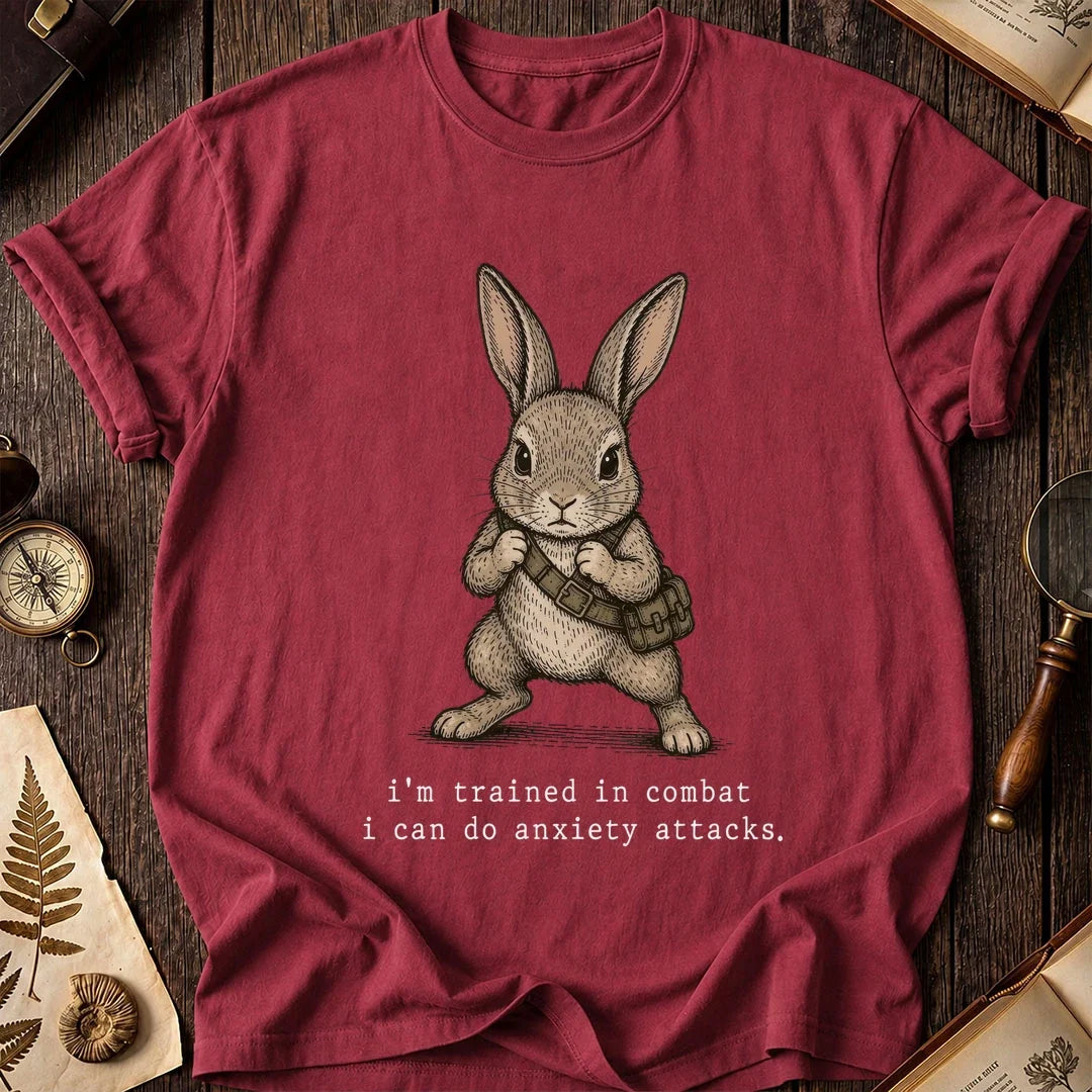 Combat Anxiety Rabbit T-Shirt product image 6