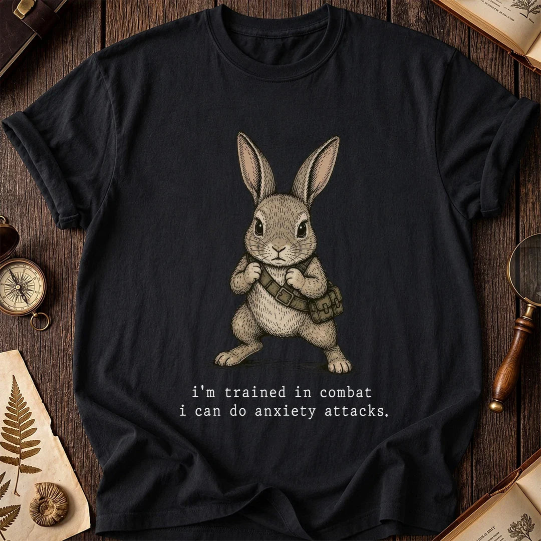 Combat Anxiety Rabbit T-Shirt product image 8