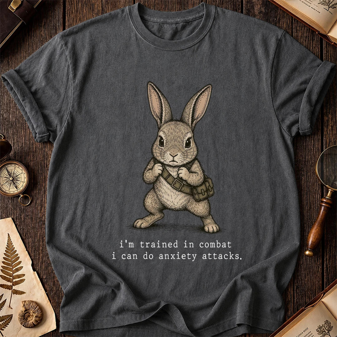 Combat Anxiety Rabbit T-Shirt product image 4