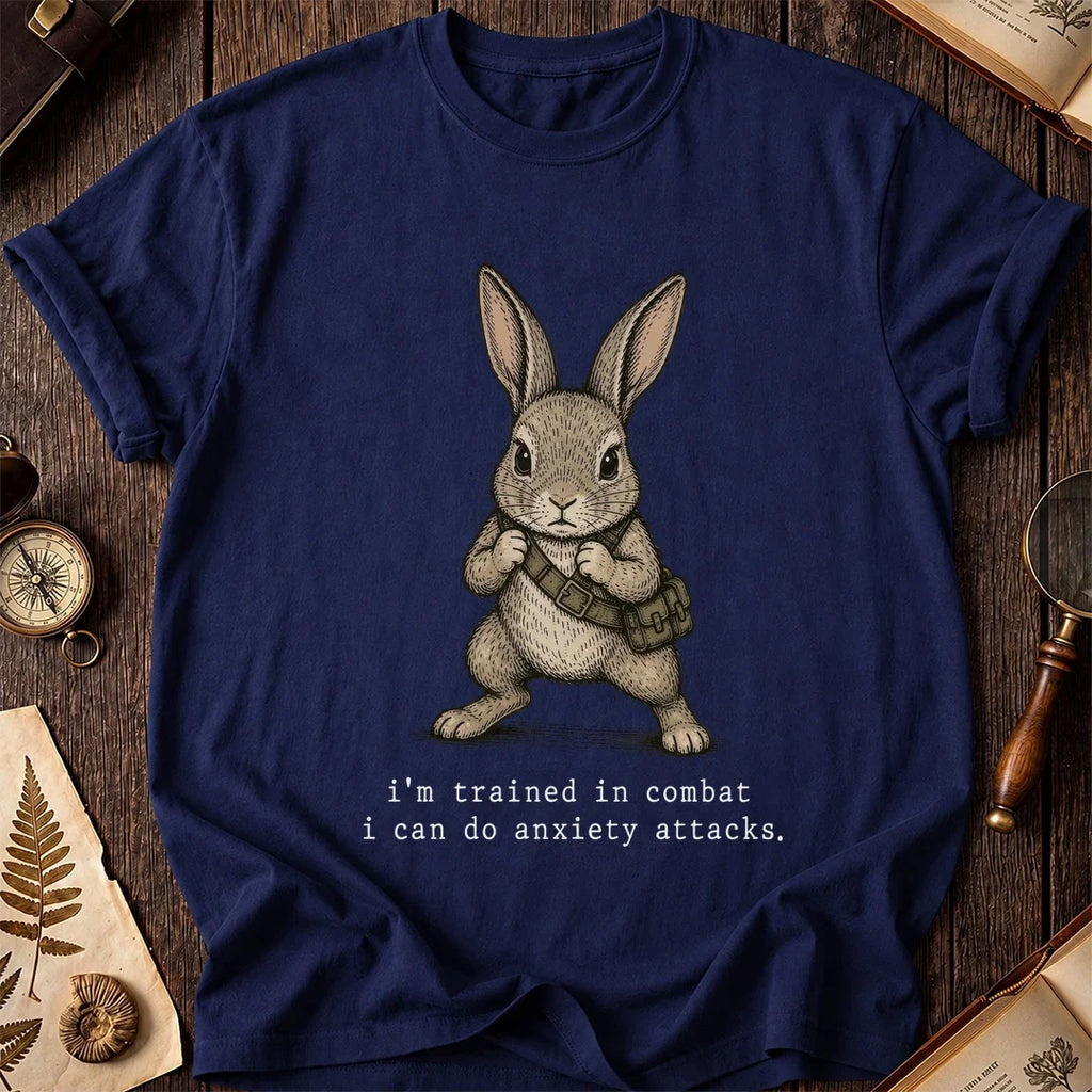 Combat Anxiety Rabbit T-Shirt product image 7