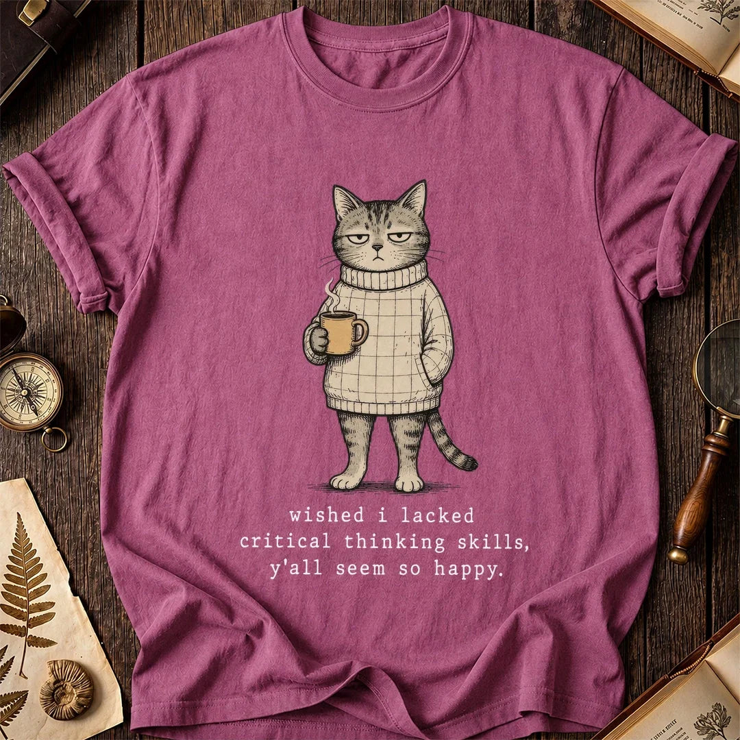 Critical Thinking Cat T-Shirt product image 2