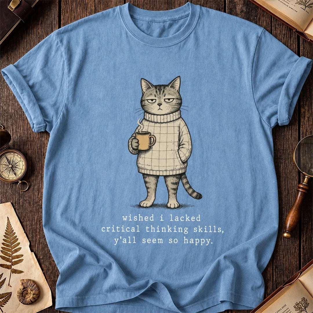 Critical Thinking Cat T-Shirt product image 5