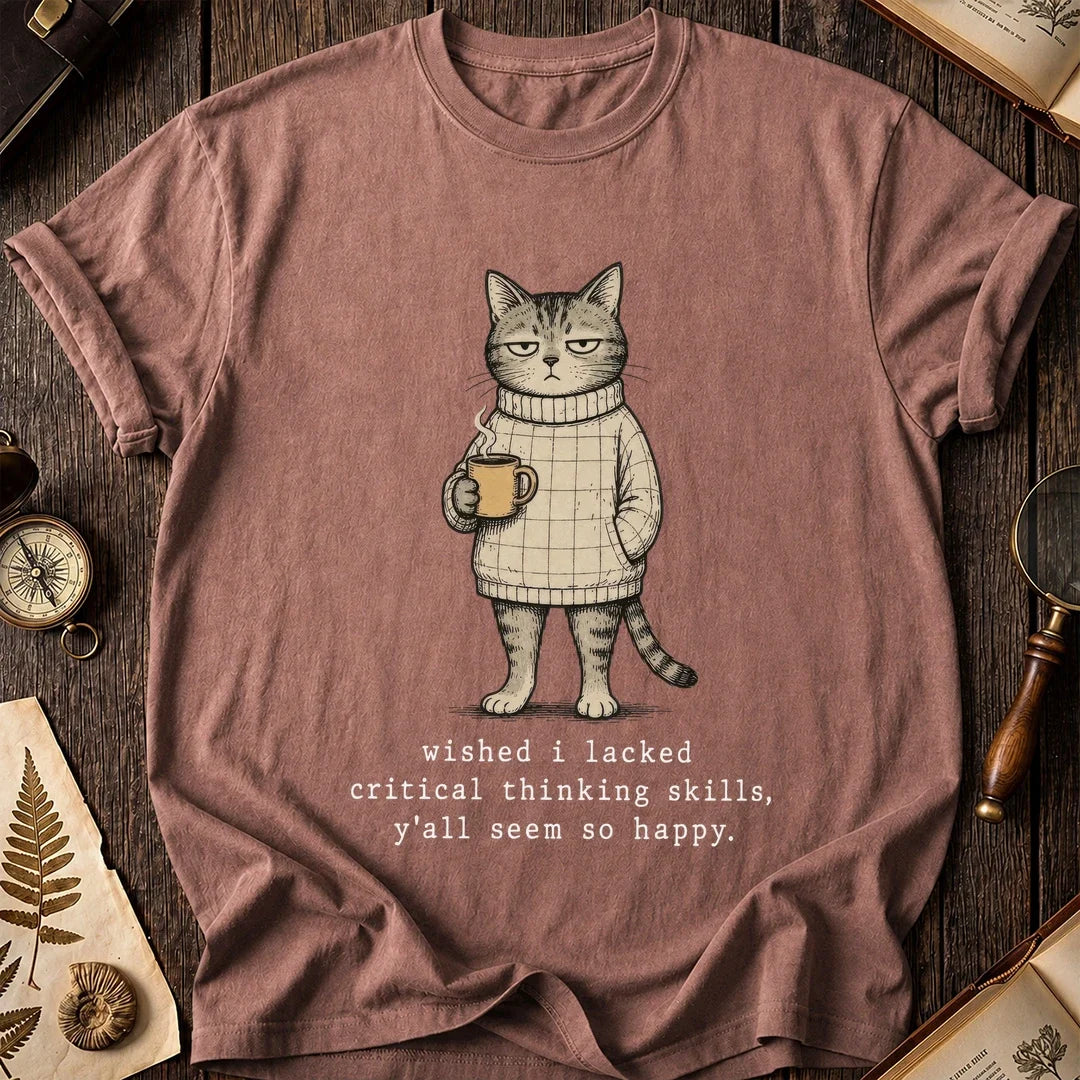 Critical Thinking Cat T-Shirt product image 3