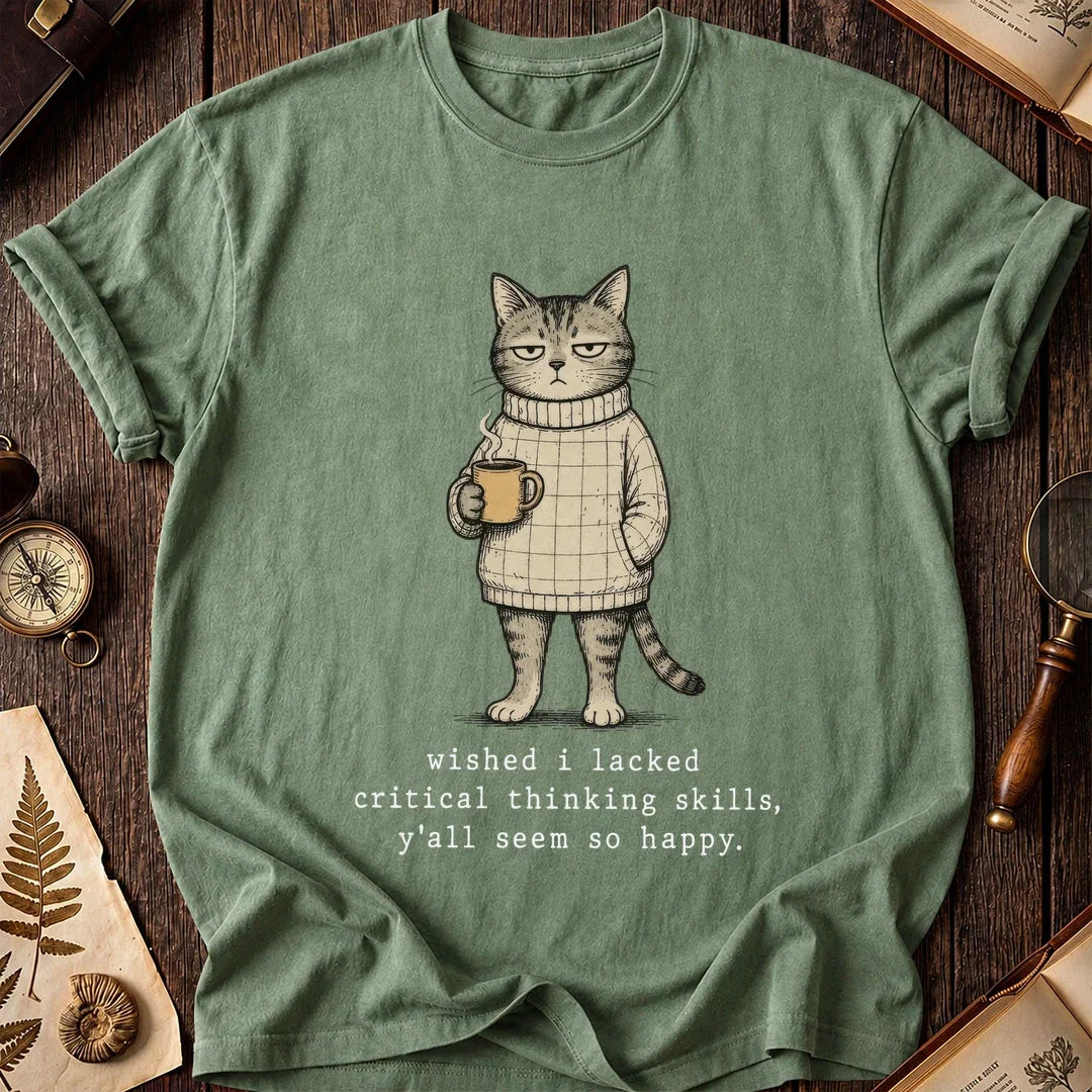 Critical Thinking Cat T-Shirt product image 1