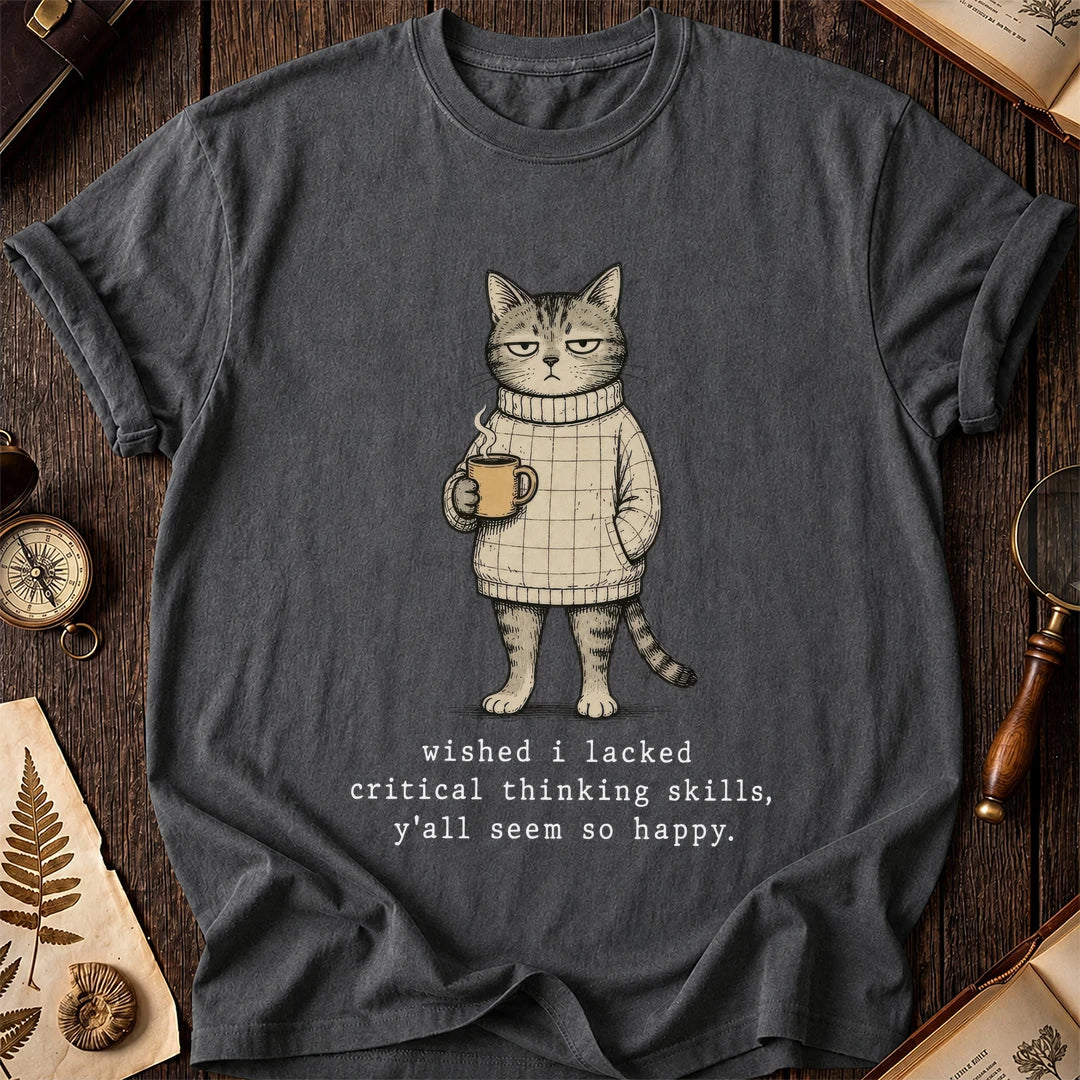 Critical Thinking Cat T-Shirt product image 4