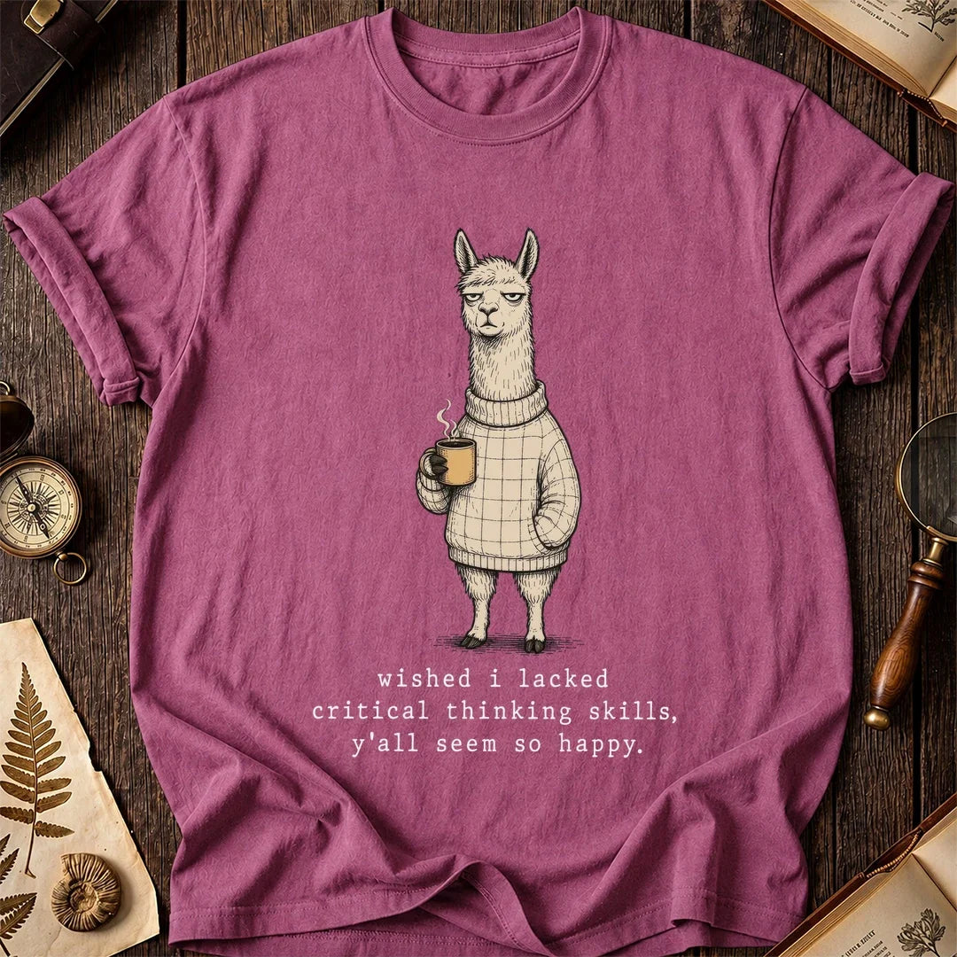 Critical Thinking Llama T-Shirt product image 4