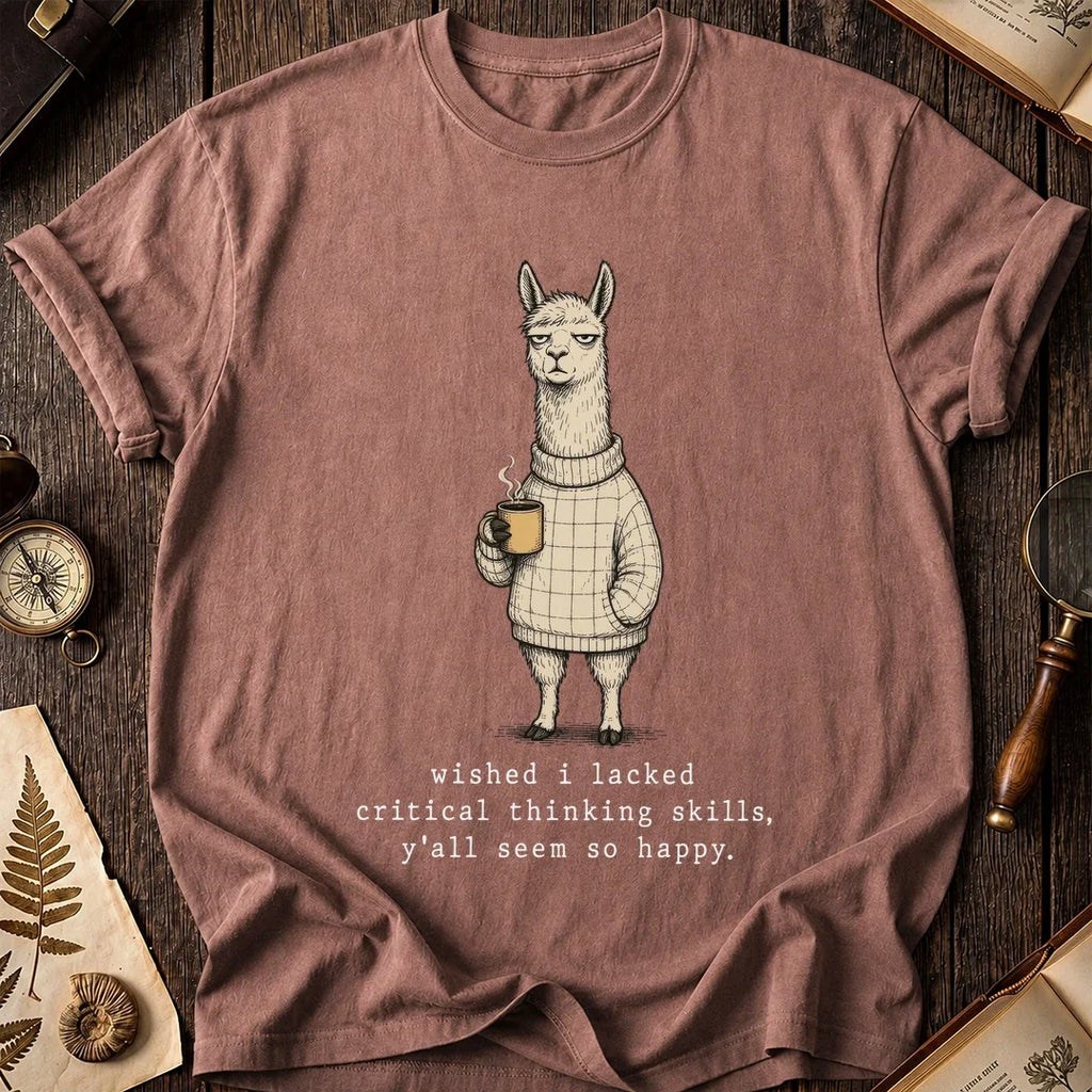 Critical Thinking Llama T-Shirt product image 3