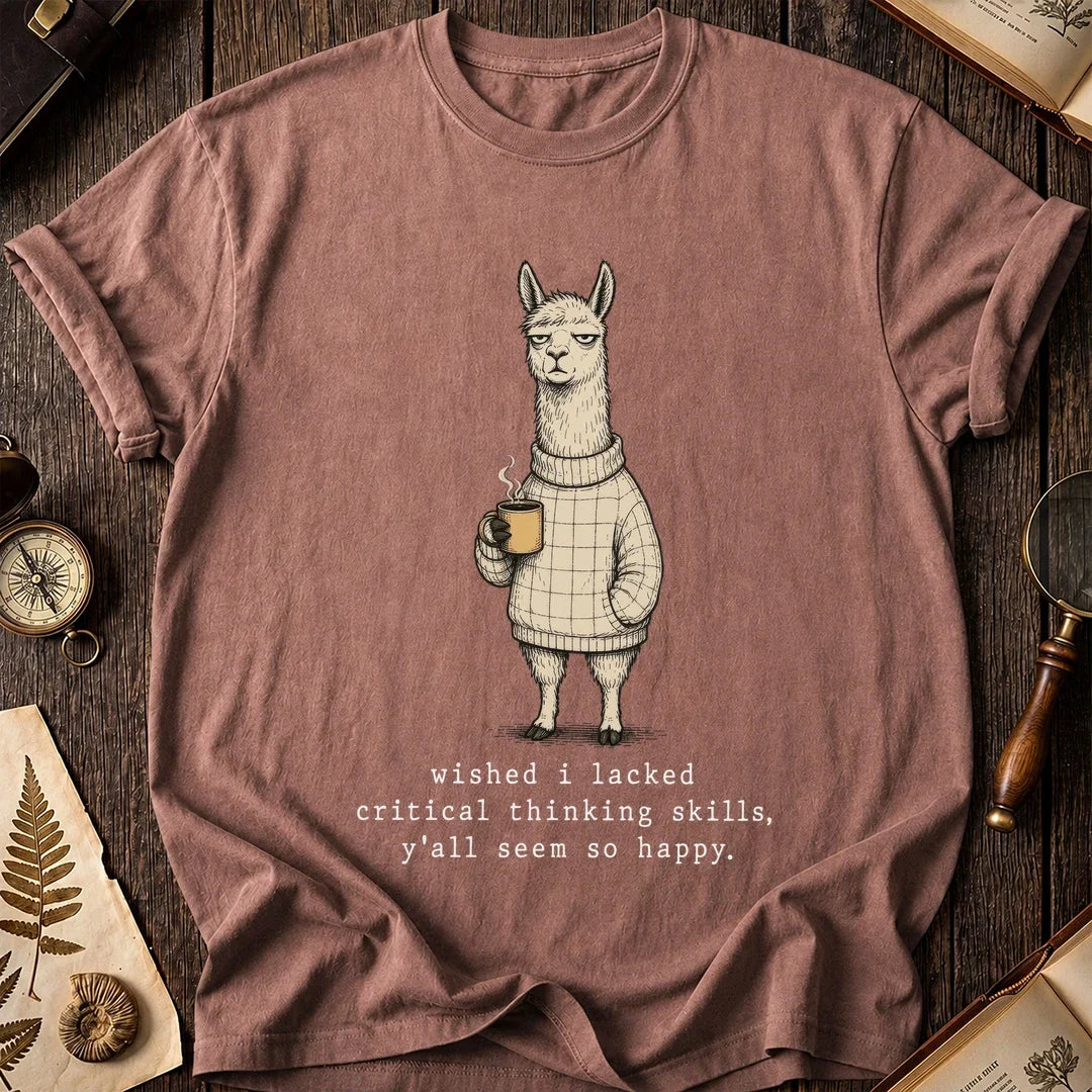 Critical Thinking Llama T-Shirt product image 3