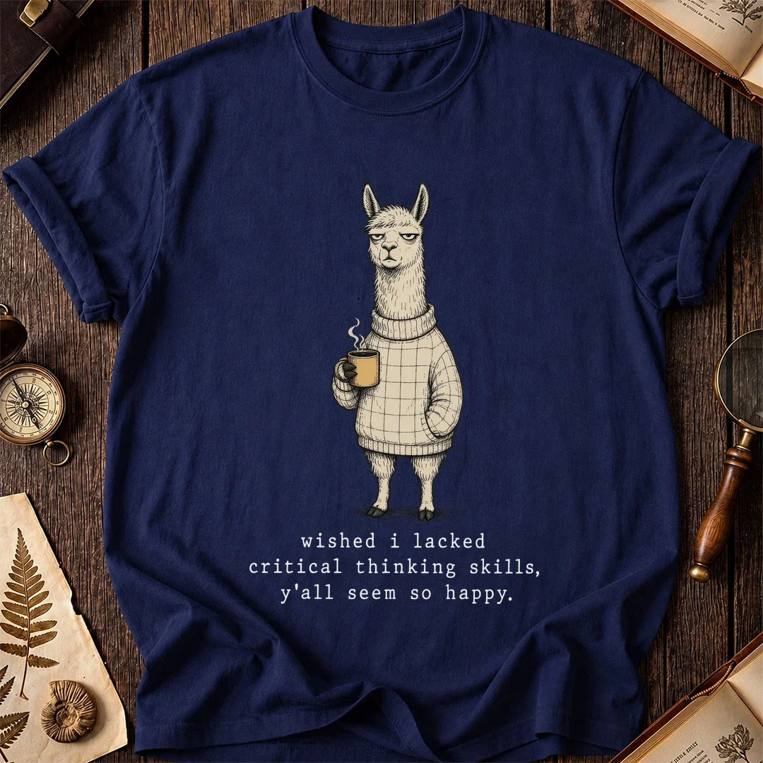 Critical Thinking Llama T-Shirt product image 7
