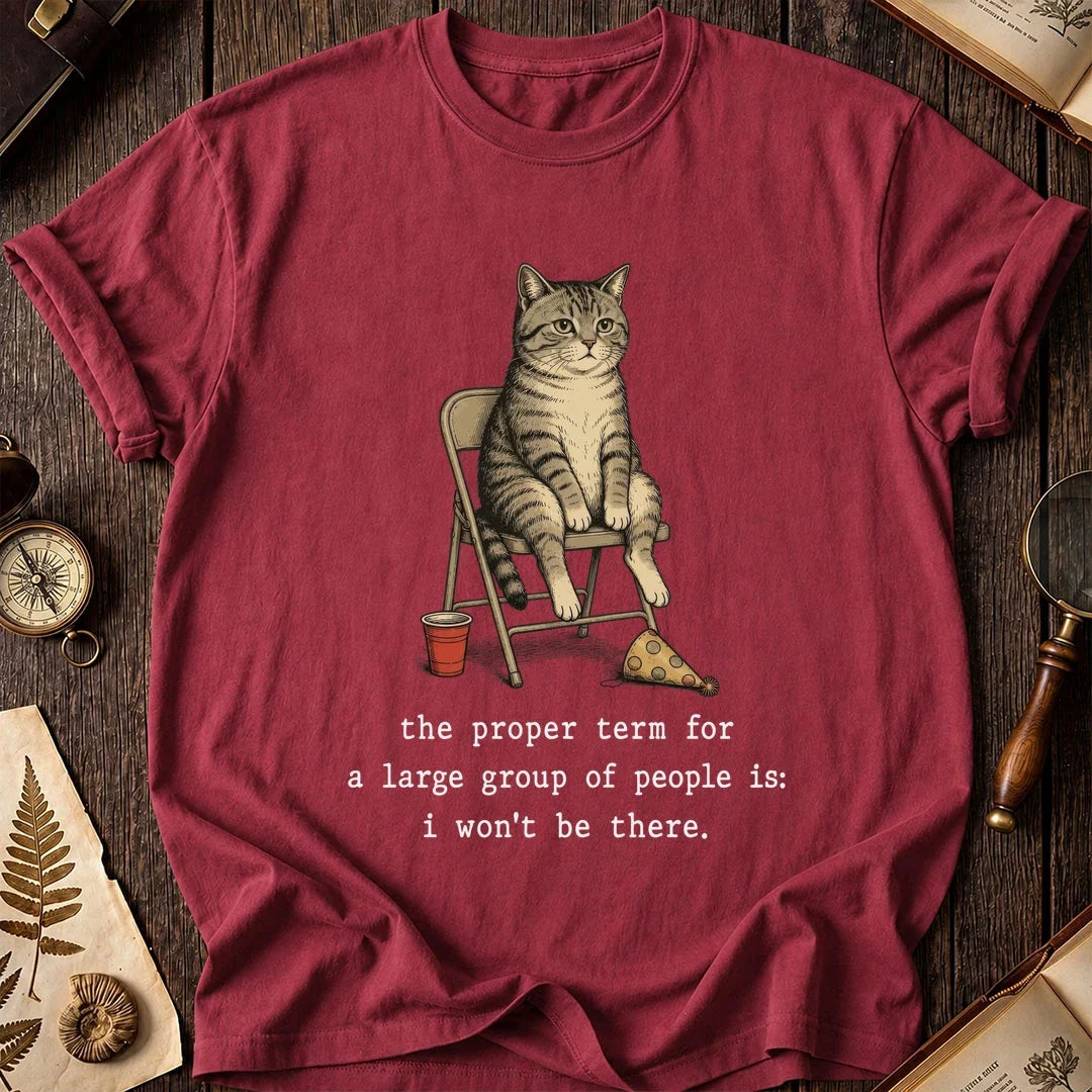 Crowd Avoiding Cat T-Shirt product image 5