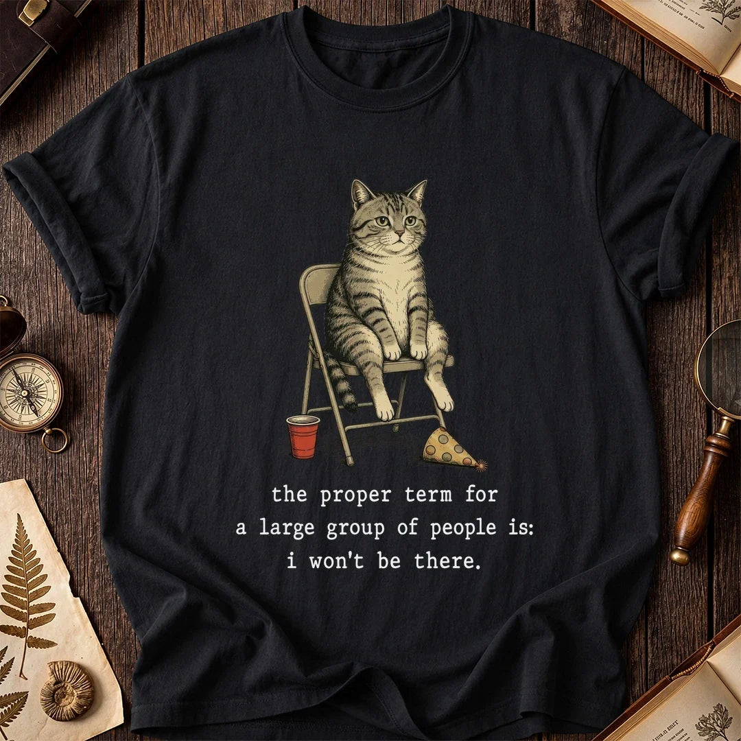 Crowd Avoiding Cat T-Shirt product image 1