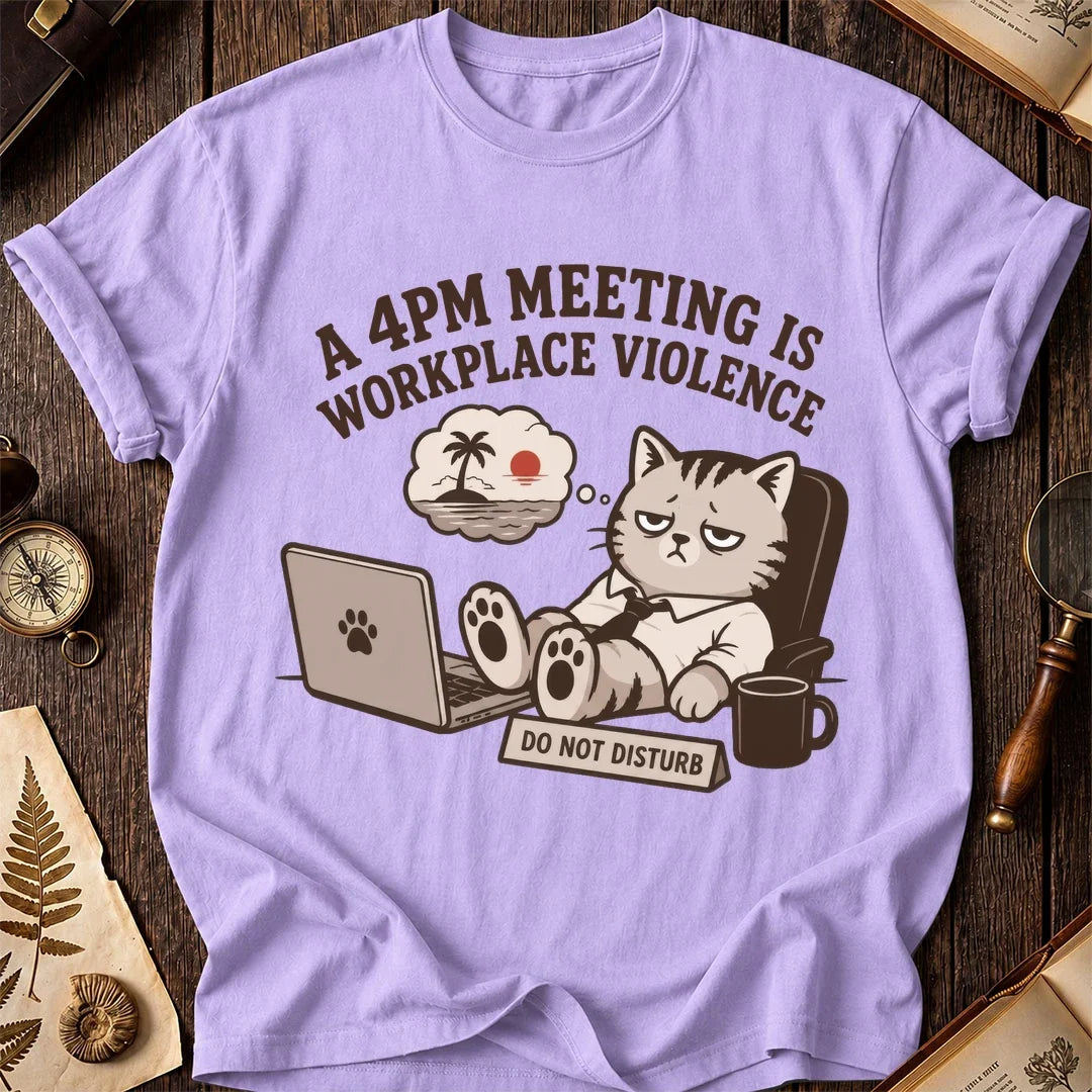 Late Meeting Survivor Cat T-Shirt product image 8