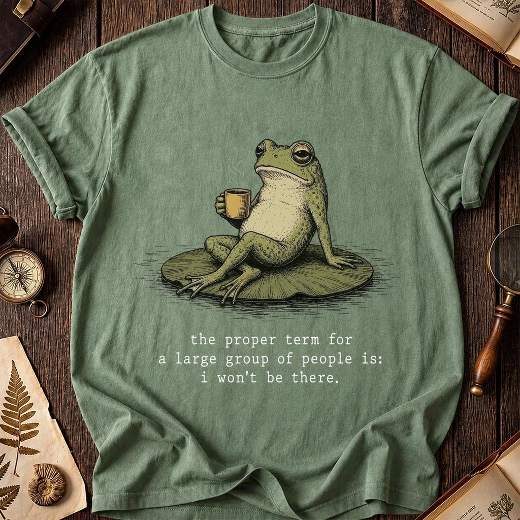 No Crowds Frog T-Shirt product image 1