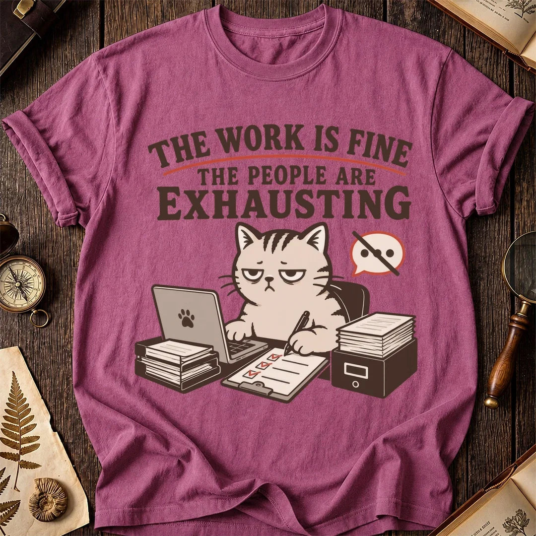 People Are Exhausting Cat T-Shirt product image 4