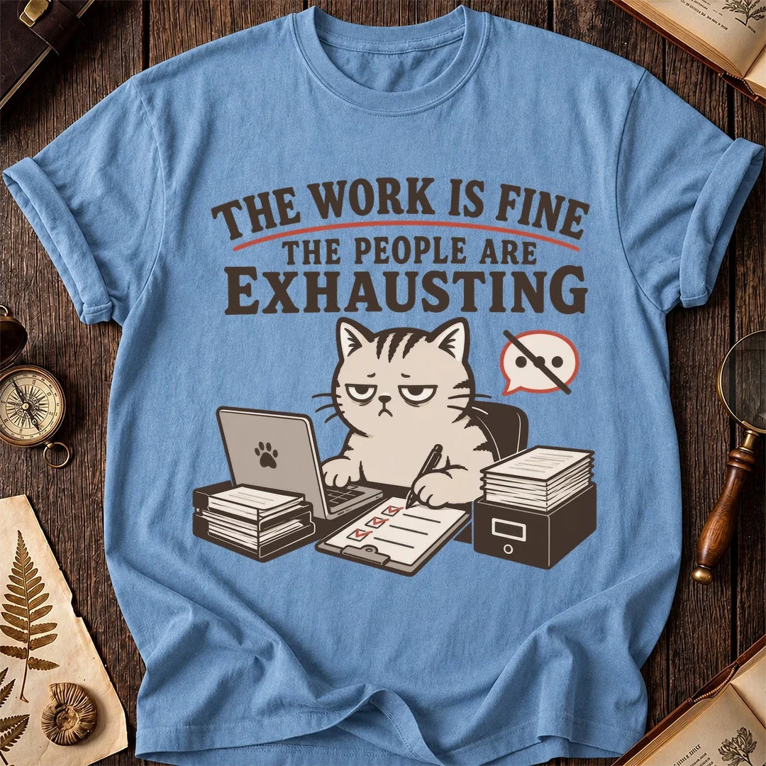 People Are Exhausting Cat T-Shirt product image 3