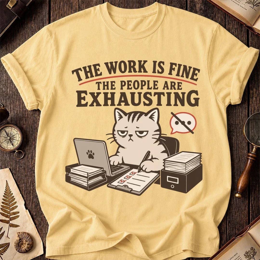 People Are Exhausting Cat T-Shirt product image 5