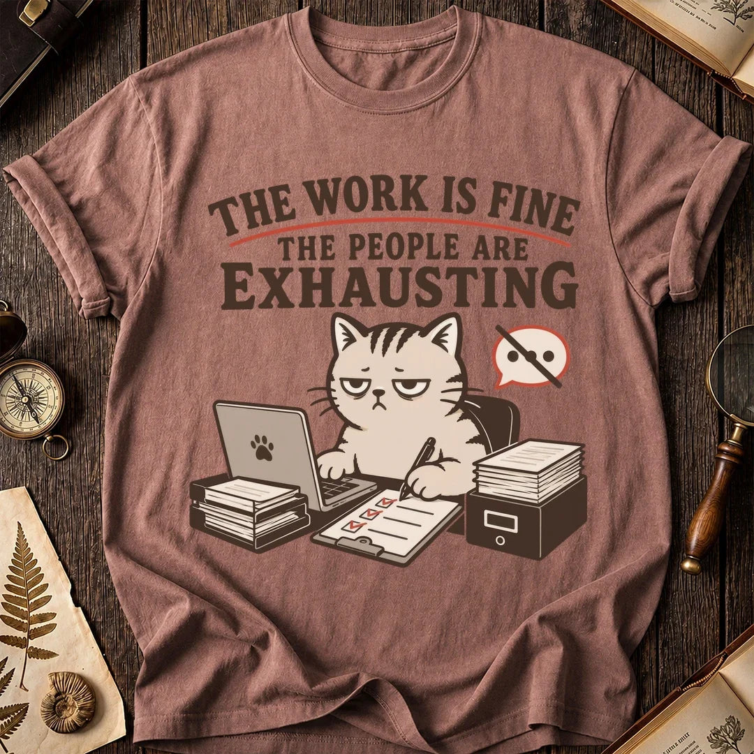 People Are Exhausting Cat T-Shirt product image 1