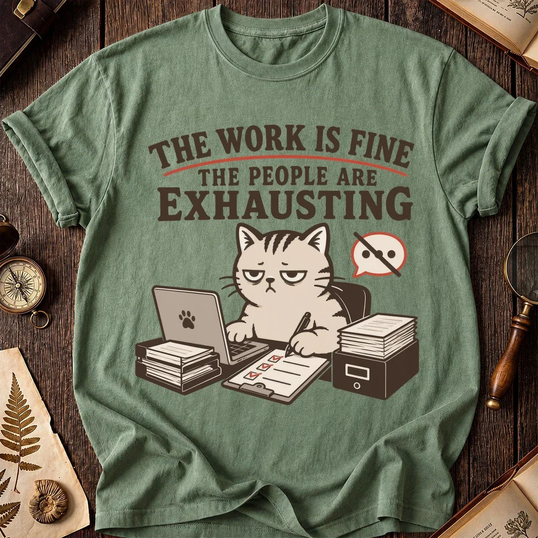 People Are Exhausting Cat T-Shirt product image 2