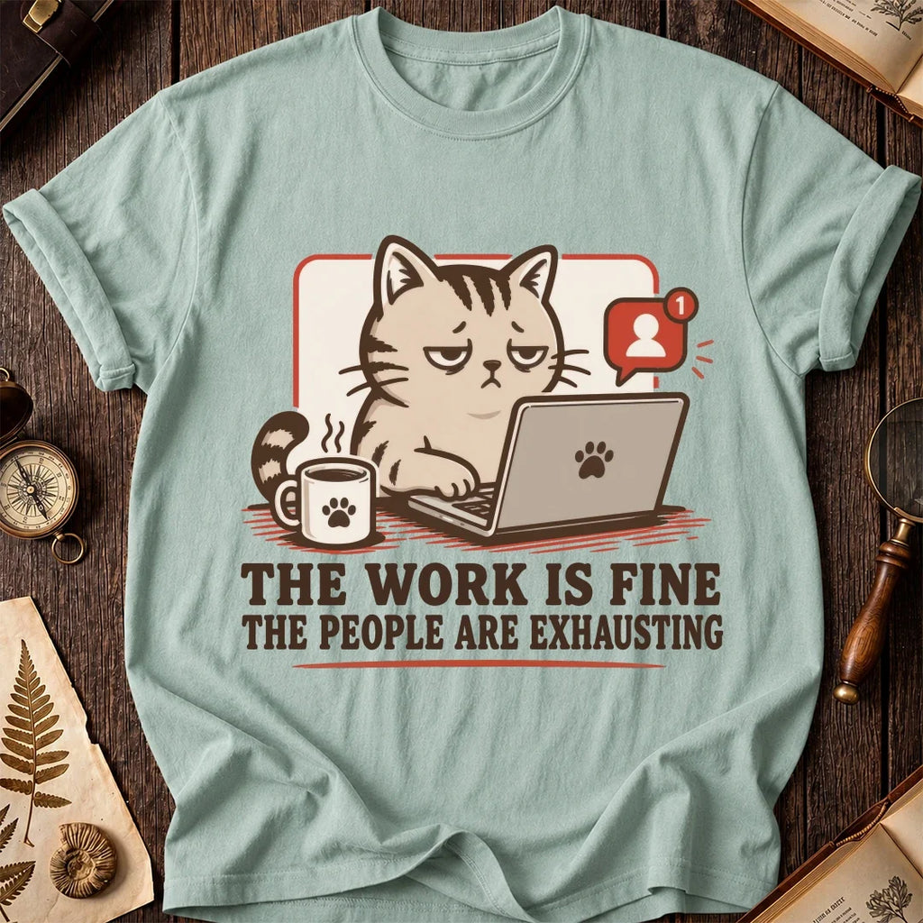 People Exhaust Me Cat T-Shirt product image 5