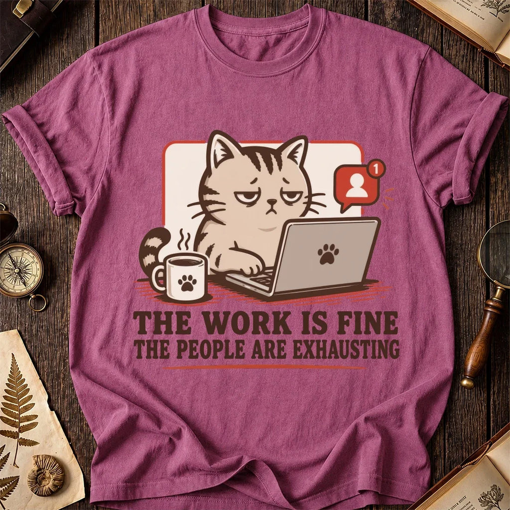 People Exhaust Me Cat T-Shirt product image 2