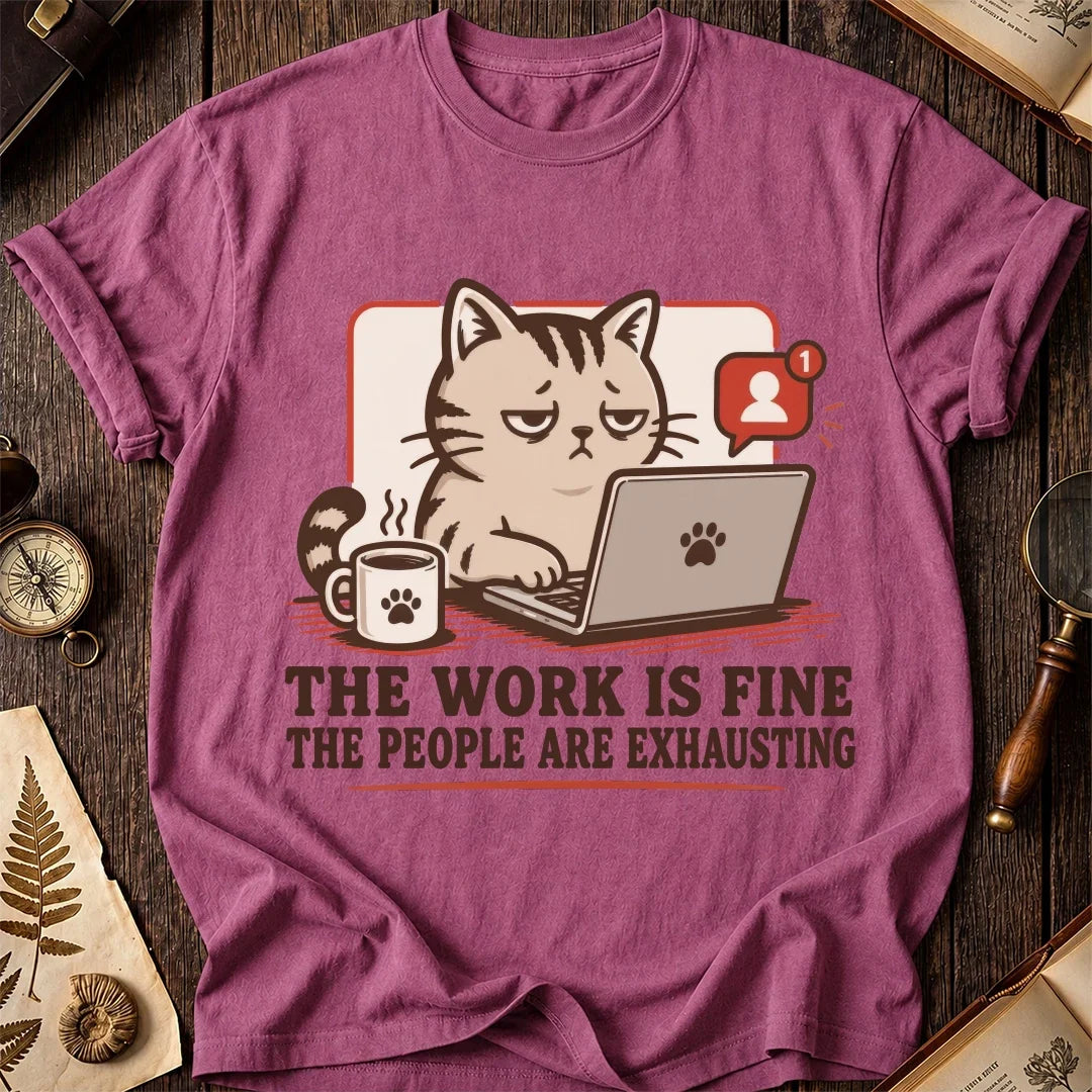 People Exhaust Me Cat T-Shirt product image 2