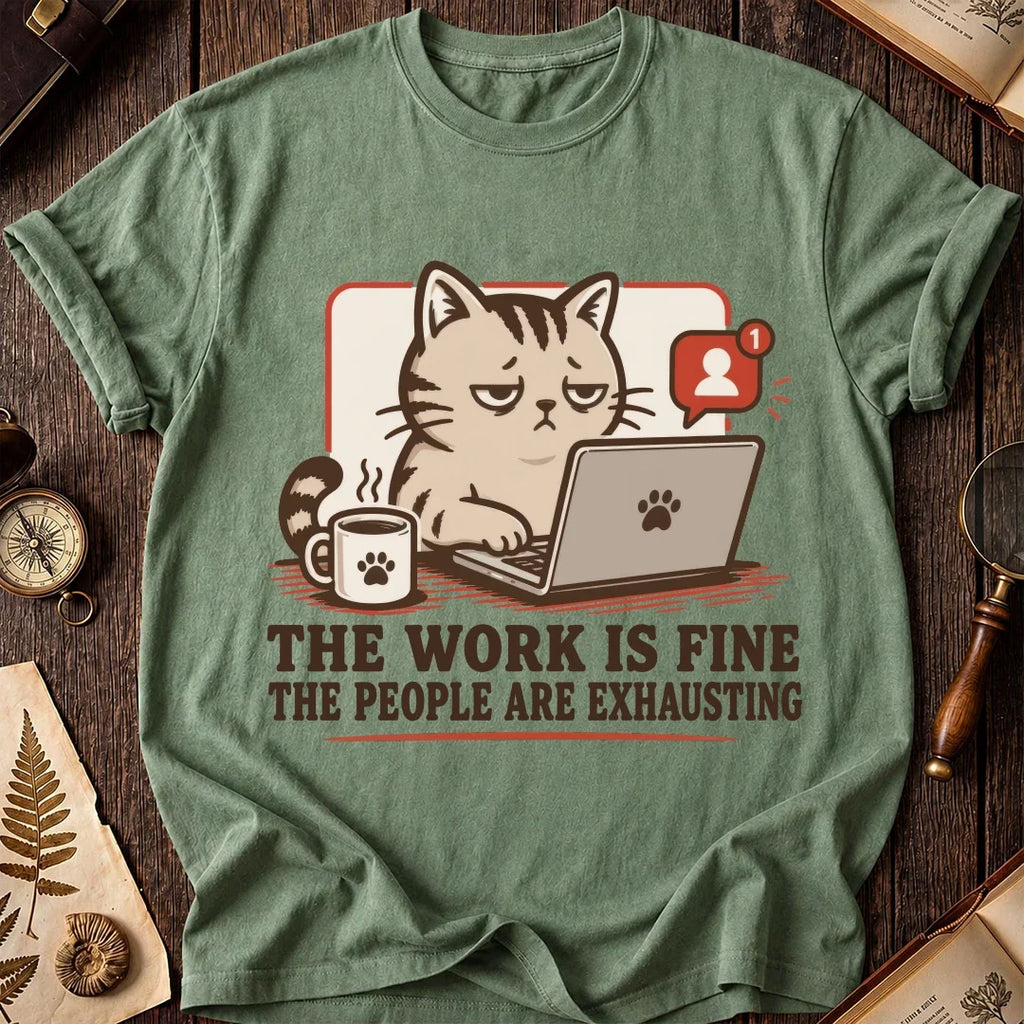 People Exhaust Me Cat T-Shirt product image 3