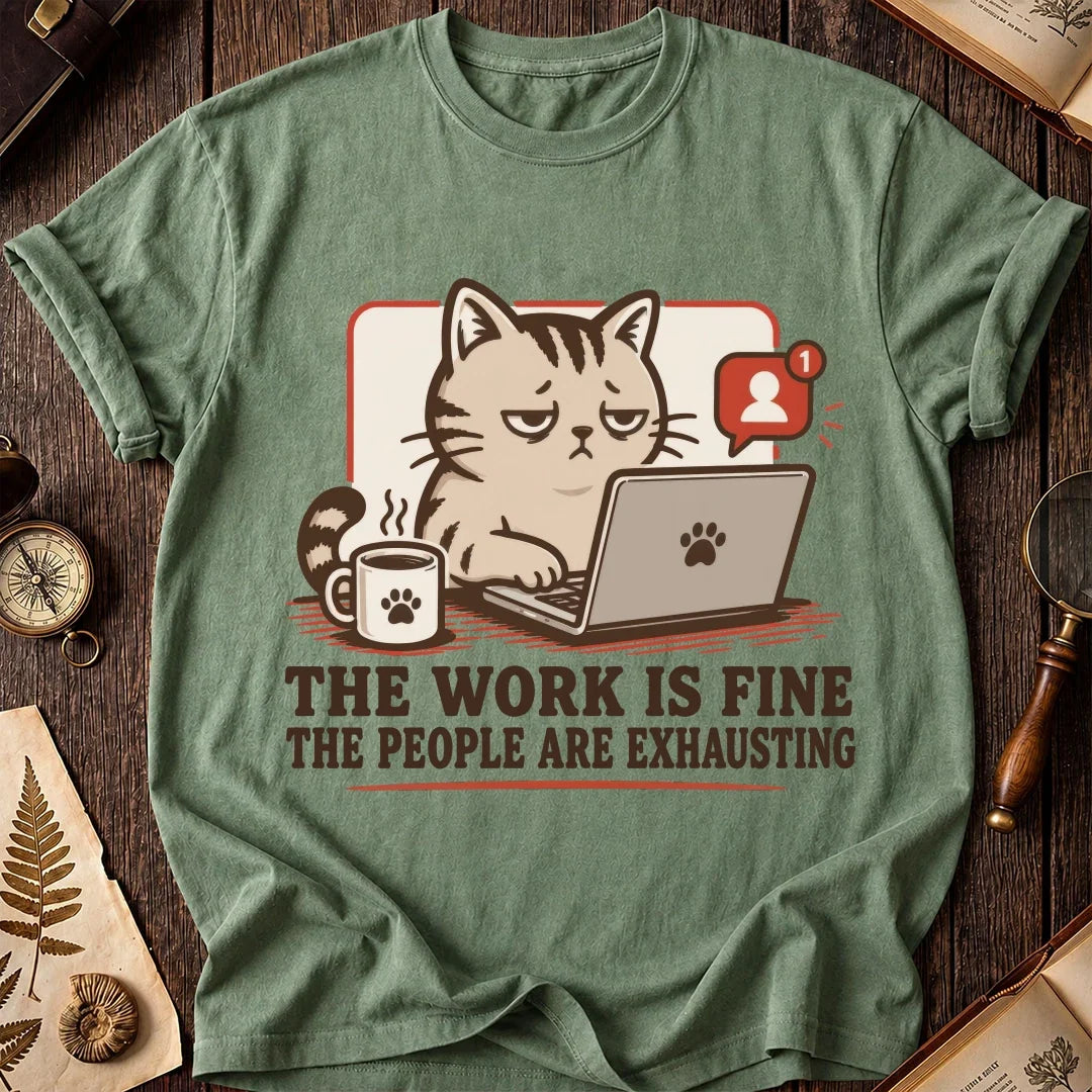 People Exhaust Me Cat T-Shirt product image 3