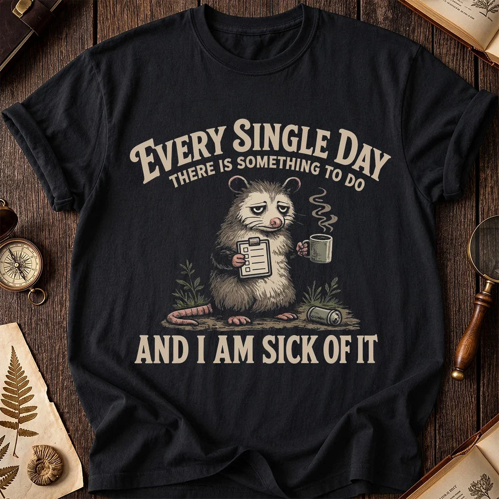 Sick of Tasks Possum T-Shirt product image 1