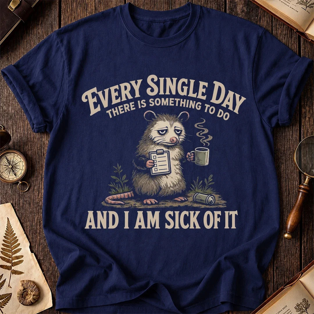 Sick of Tasks Possum T-Shirt product image 2