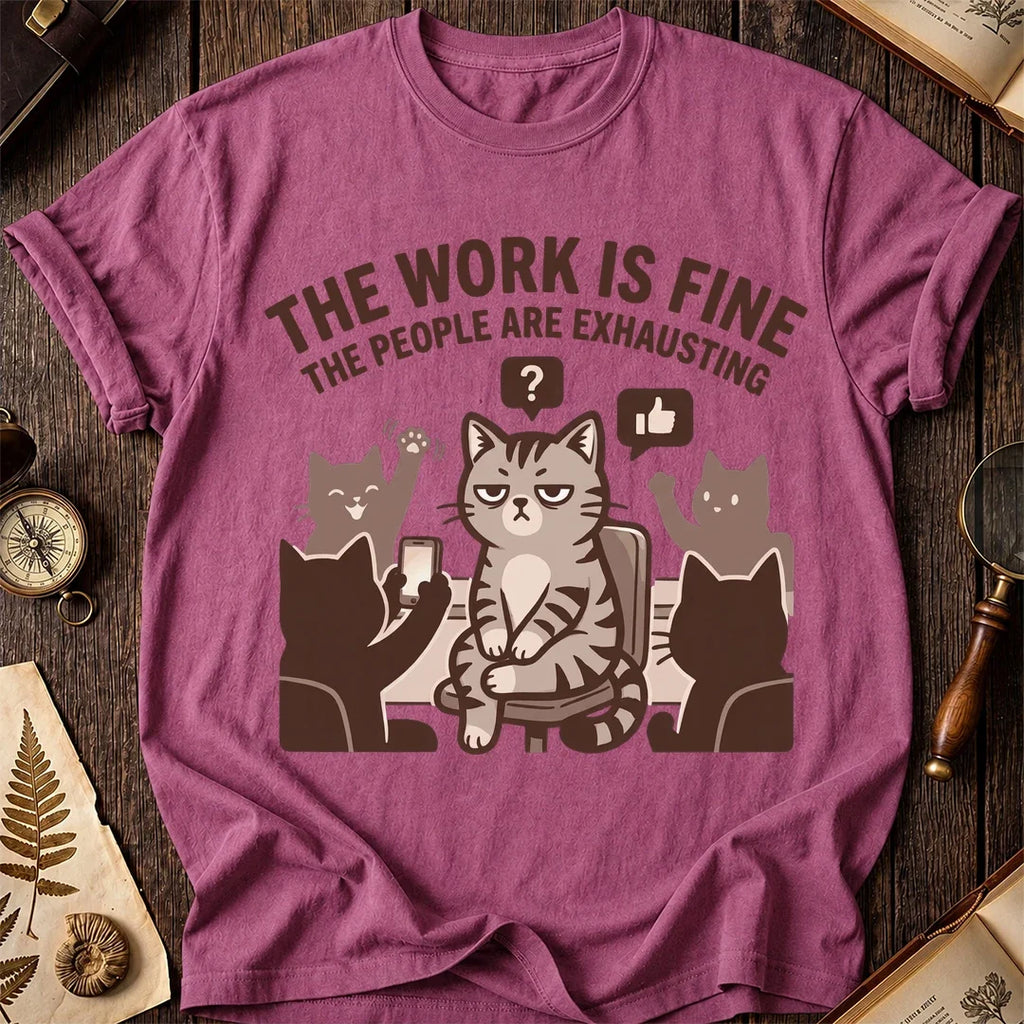 Socially Exhausted Cat T-Shirt product image 2