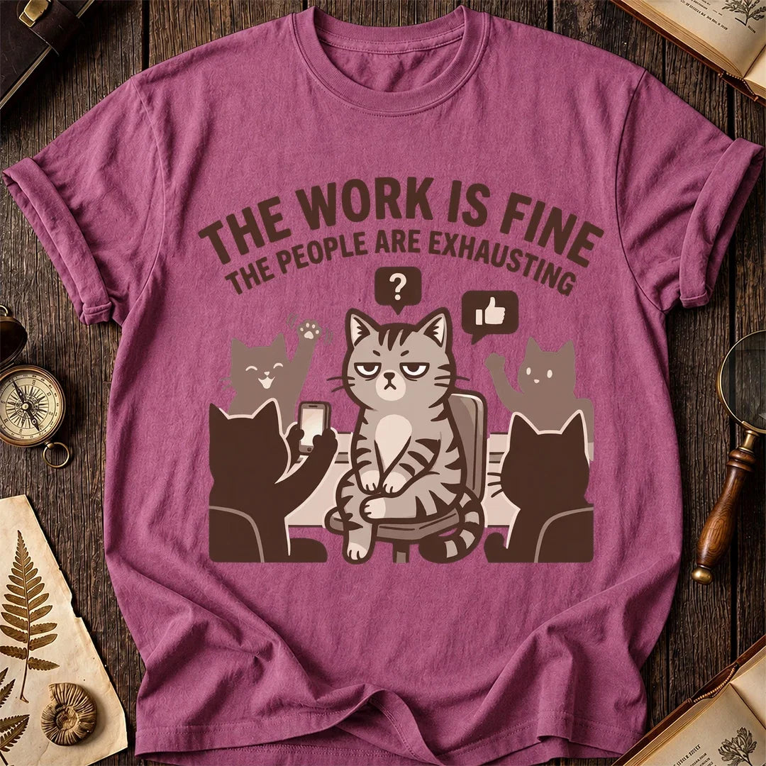Socially Exhausted Cat T-Shirt product image 2