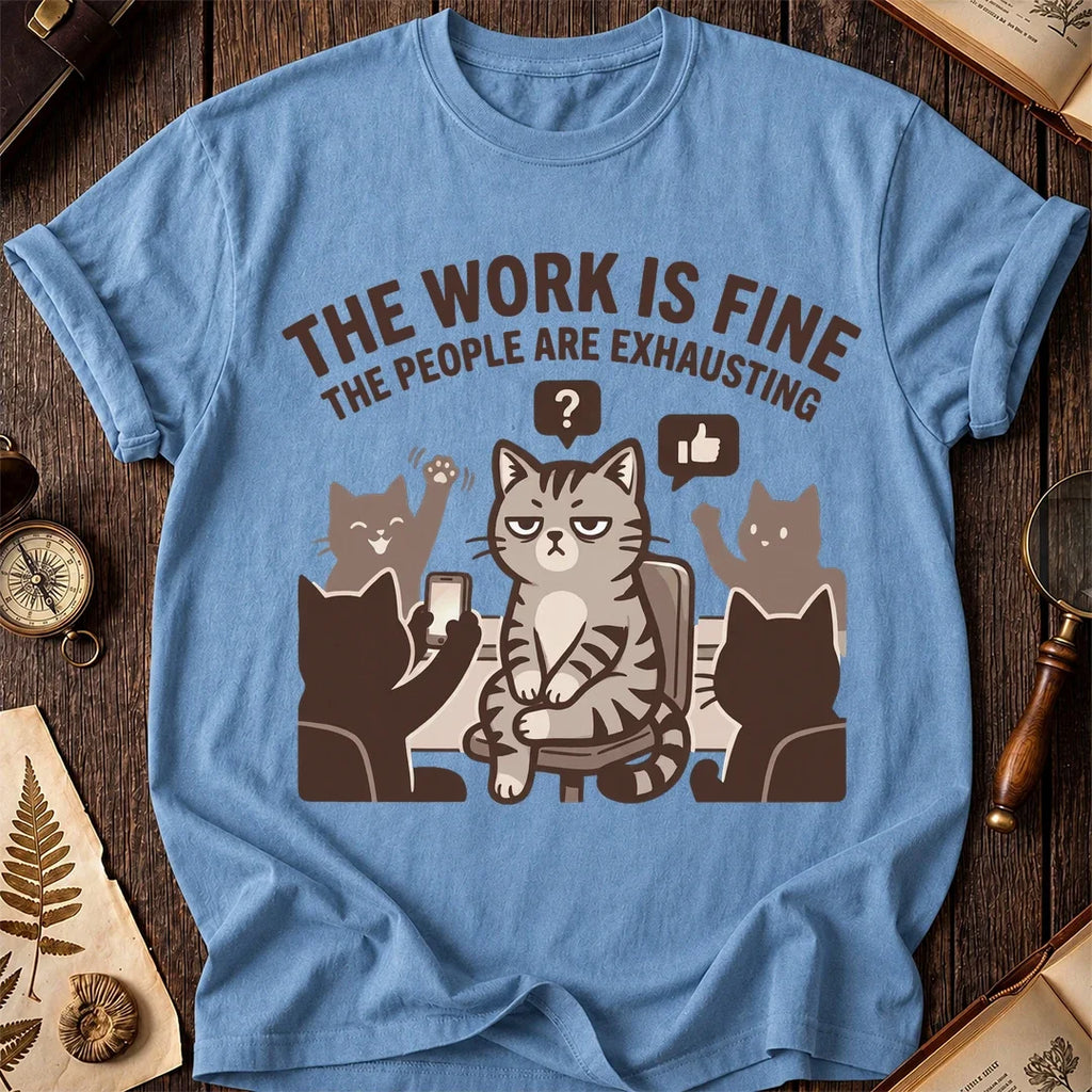 Socially Exhausted Cat T-Shirt product image 3