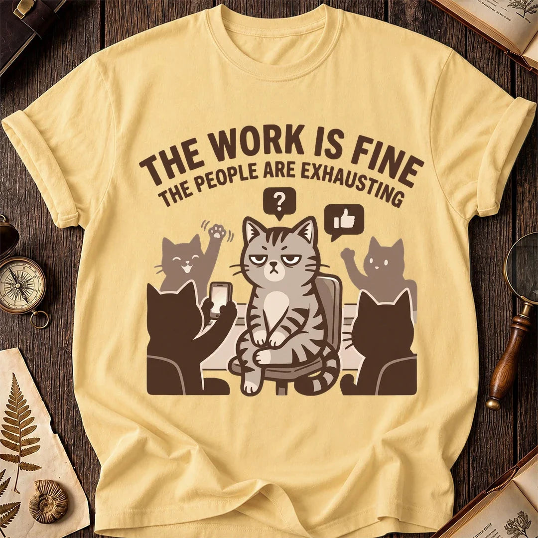 Socially Exhausted Cat T-Shirt product image 5