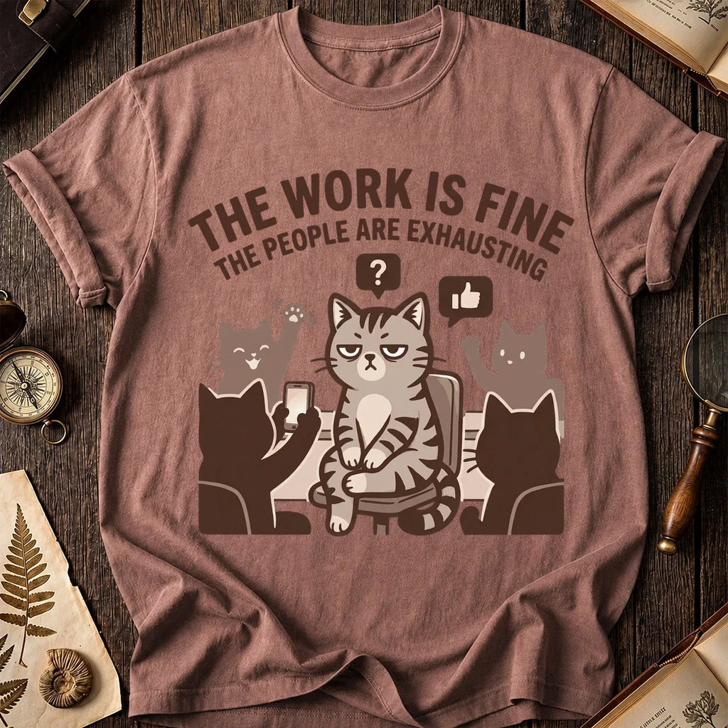 Socially Exhausted Cat T-Shirt product image 4