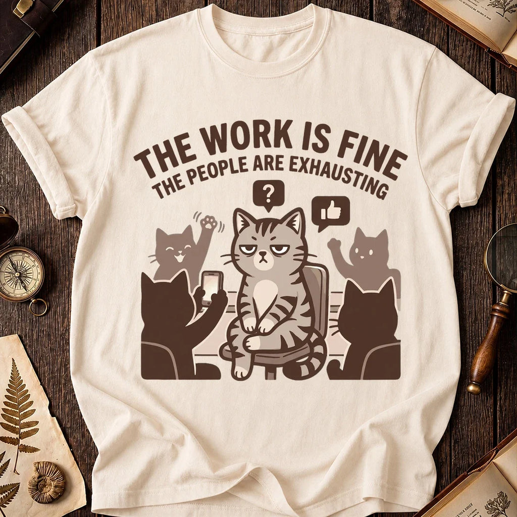 Socially Exhausted Cat T-Shirt product image 7