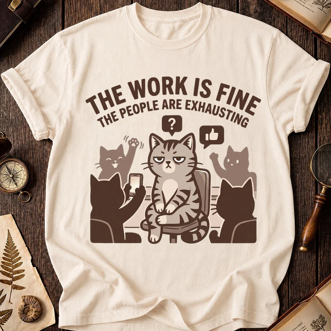 Socially Exhausted Cat T-Shirt product image 7