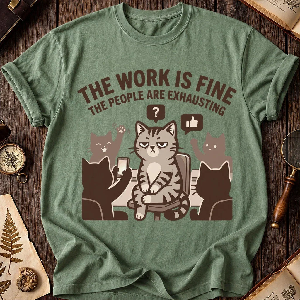 Socially Exhausted Cat T-Shirt product image 1