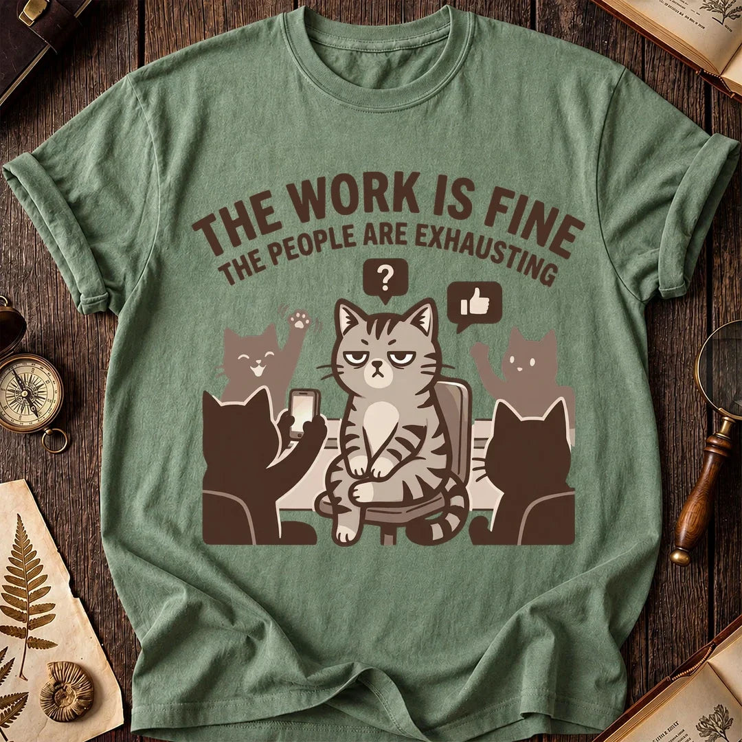 Socially Exhausted Cat T-Shirt product image 1