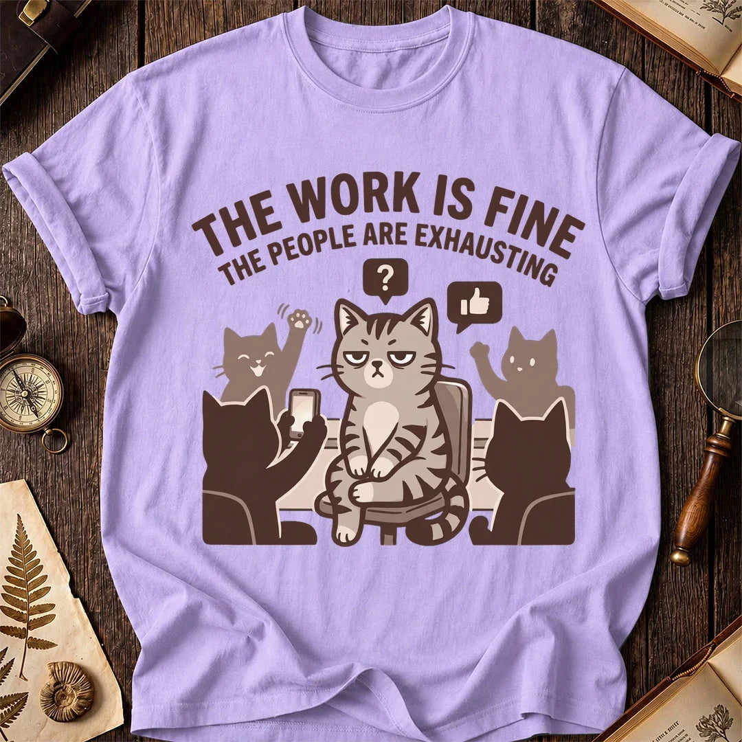 Socially Exhausted Cat T-Shirt product image 8